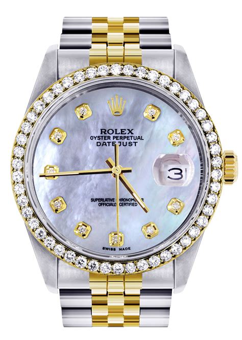 ladies rolex pearl face|rolex diamond datejust 36mm men's.